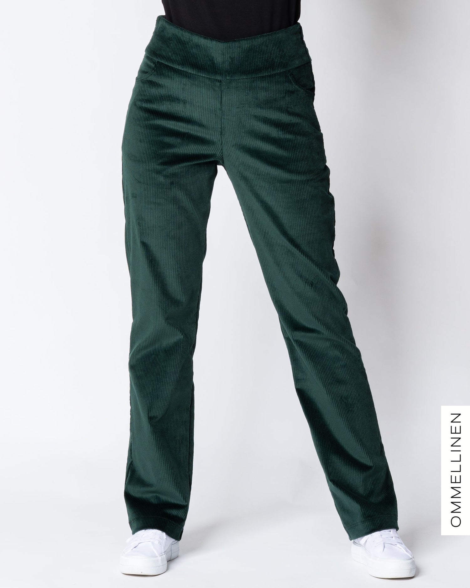 POCKET corduroy pants - NORMAL LENGTH, green