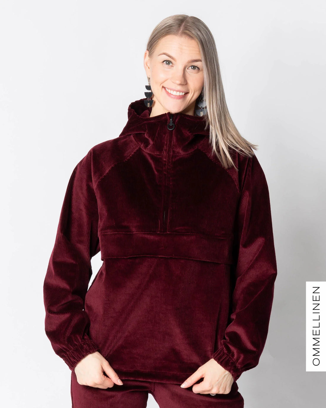ANORAK - corduroy, burgundy