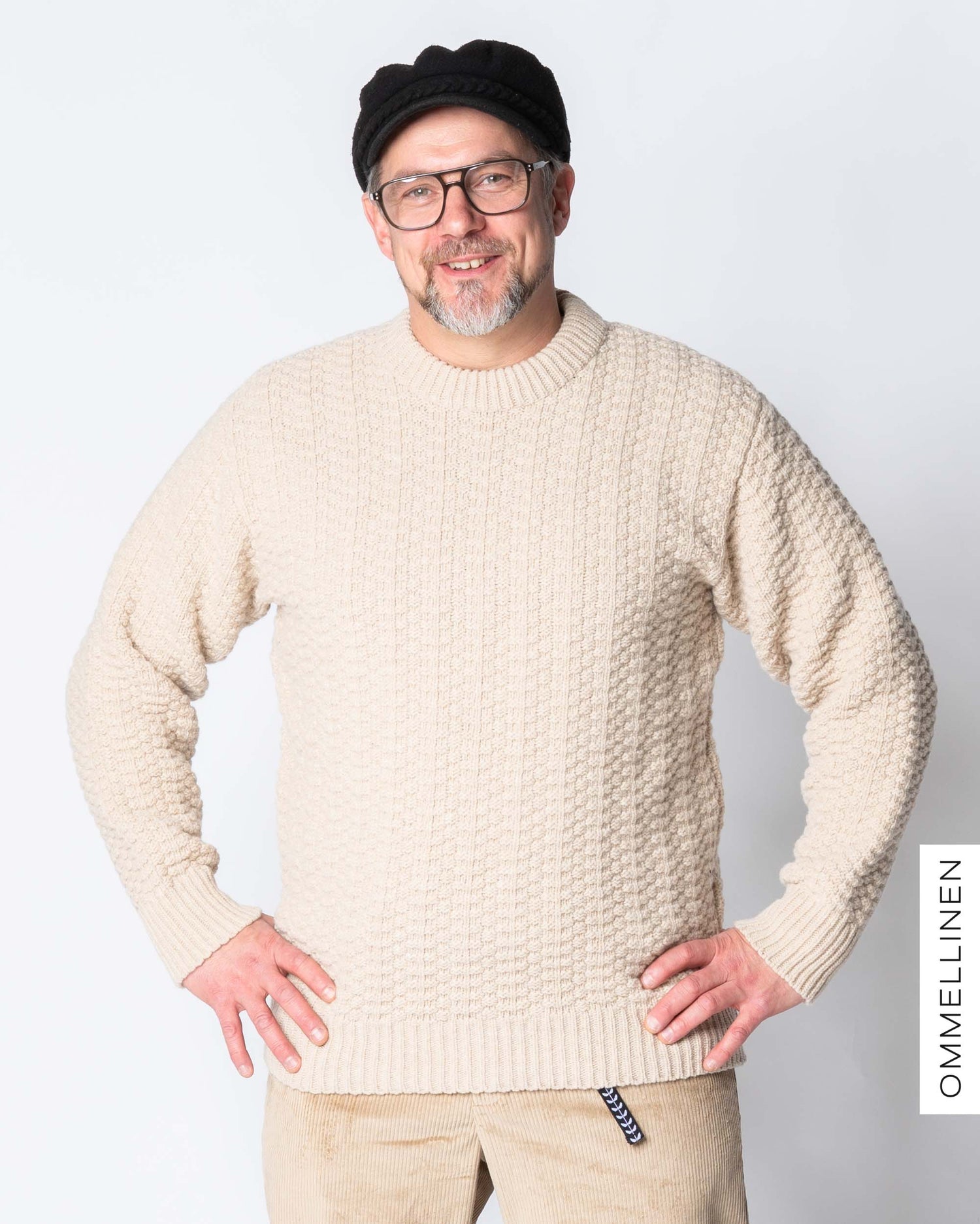 MERINO WOOL sweater, light sand