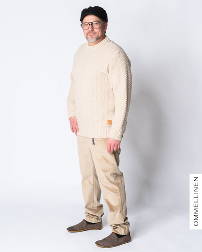 MERINO WOOL sweater, light sand