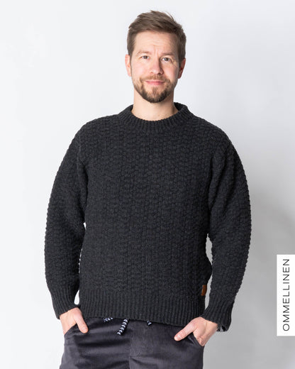 MERINO WOOL sweater, dark grey