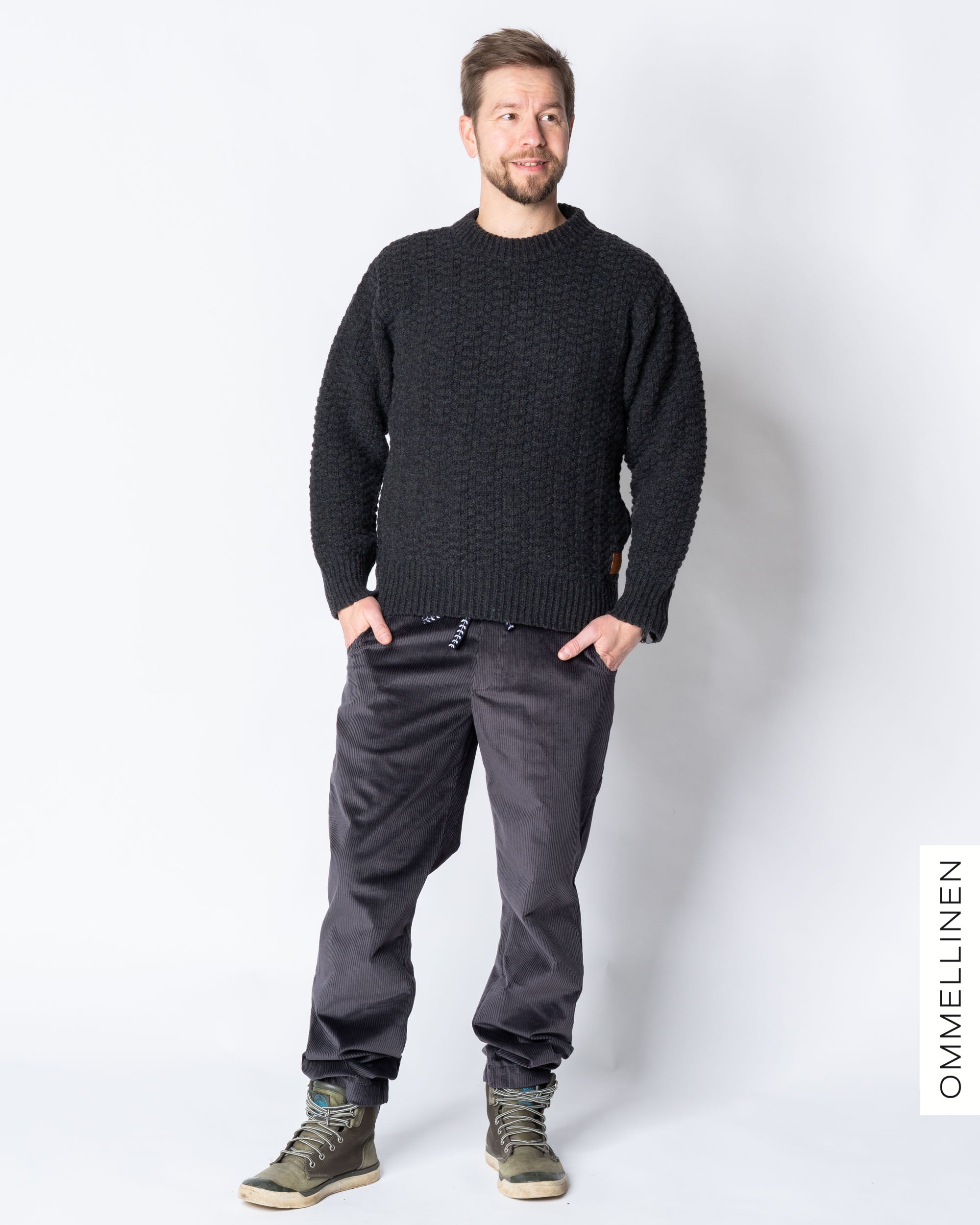 MERINO WOOL sweater, dark grey