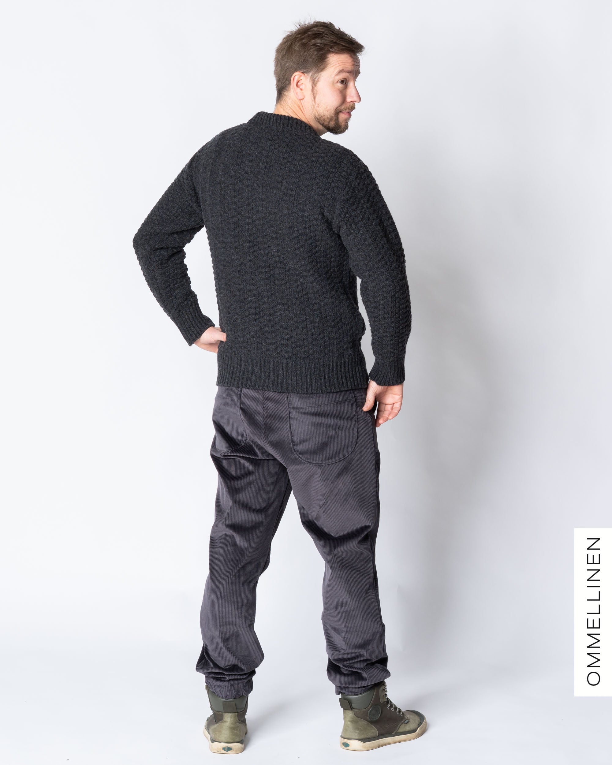 MERINO WOOL sweater, dark grey