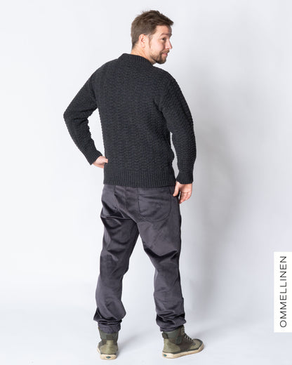 MERINO WOOL sweater, dark grey