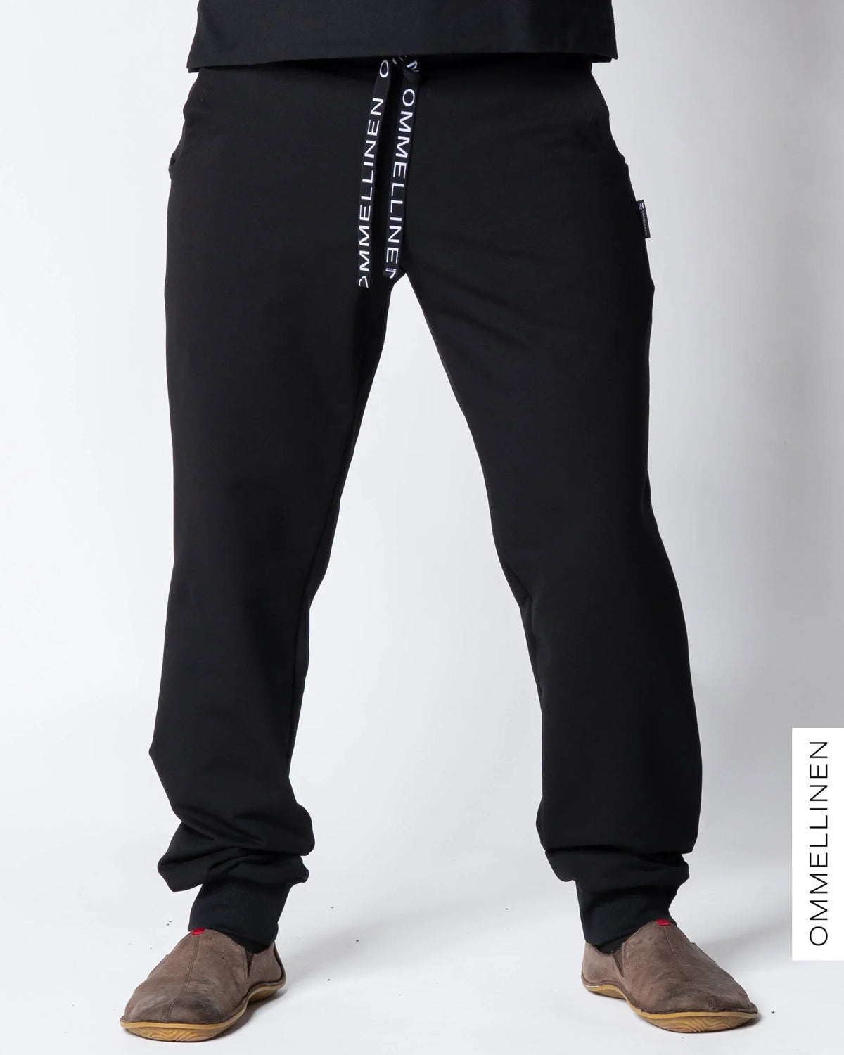 MEN'S COLLEGE sweatpants, black - brushed