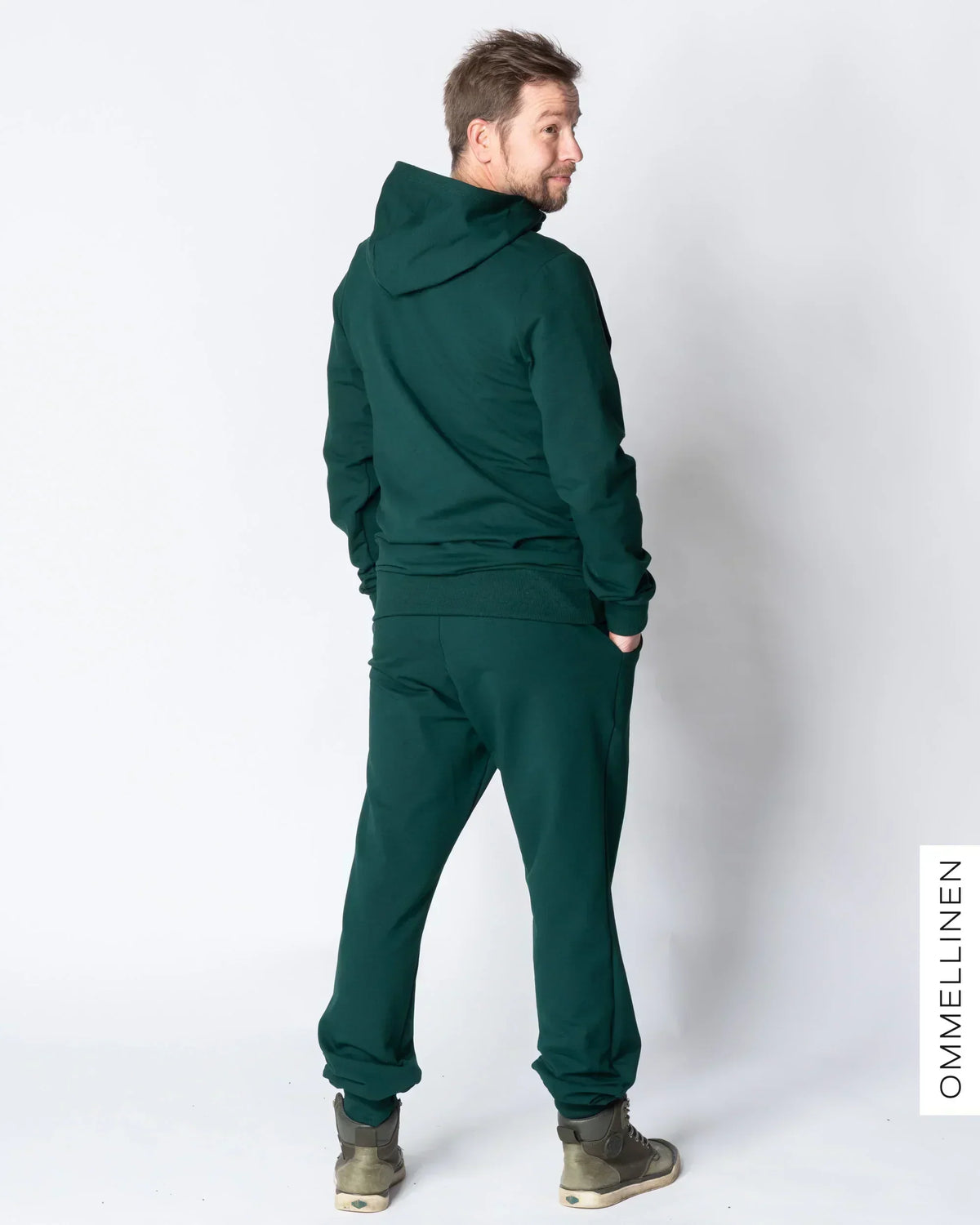 MEN'S HOODIE, emerald - brushed
