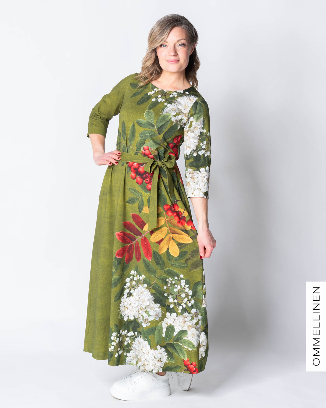 UNELMA dress, Giant pihlaja - green