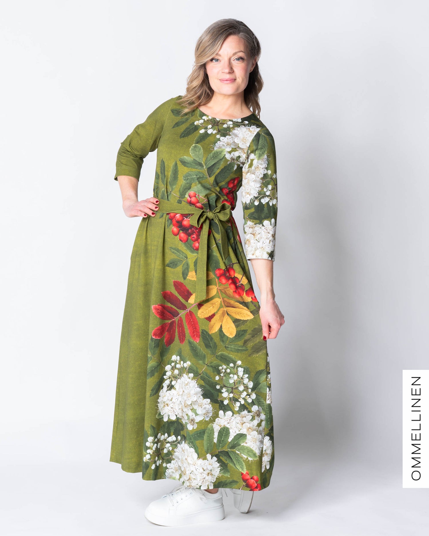 UNELMA dress, Giant pihlaja - green