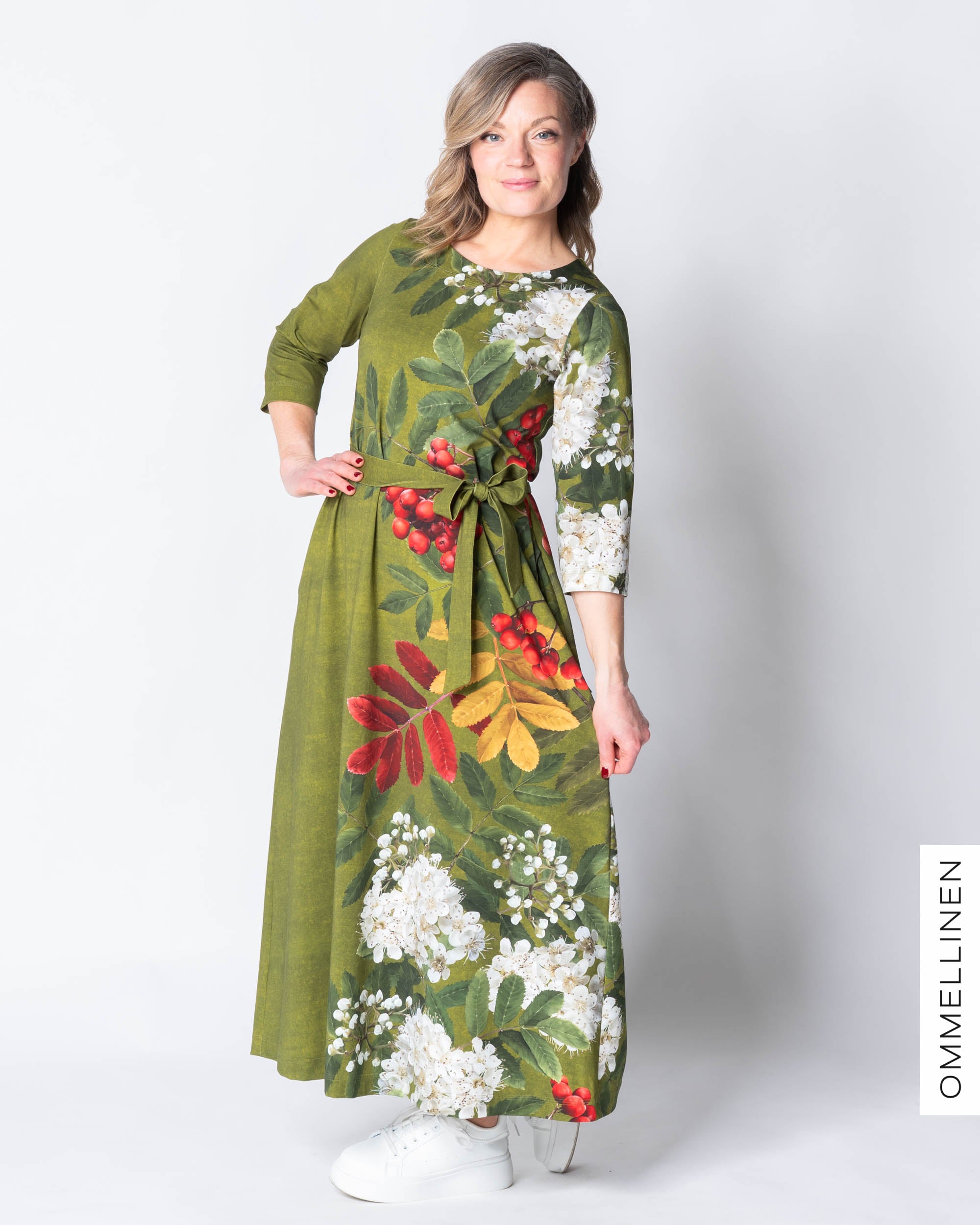 UNELMA dress, Giant pihlaja - green