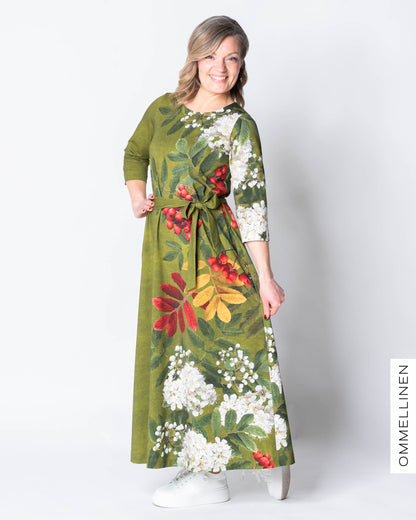 UNELMA dress, Giant pihlaja - green