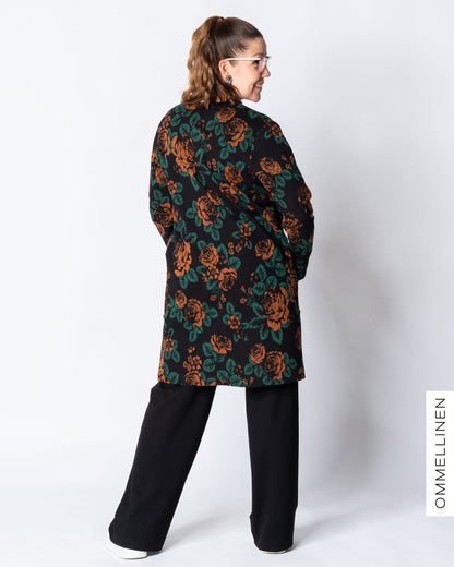 SÄRMÄ jacket, Babushka Roses - black/brown