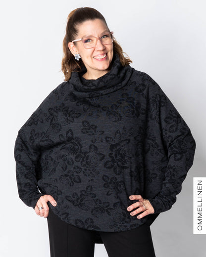 PANCHO, Babushka Roses - grey/black