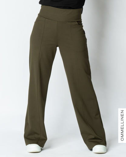 KANTTI pants - LONG LENGTH, forest green