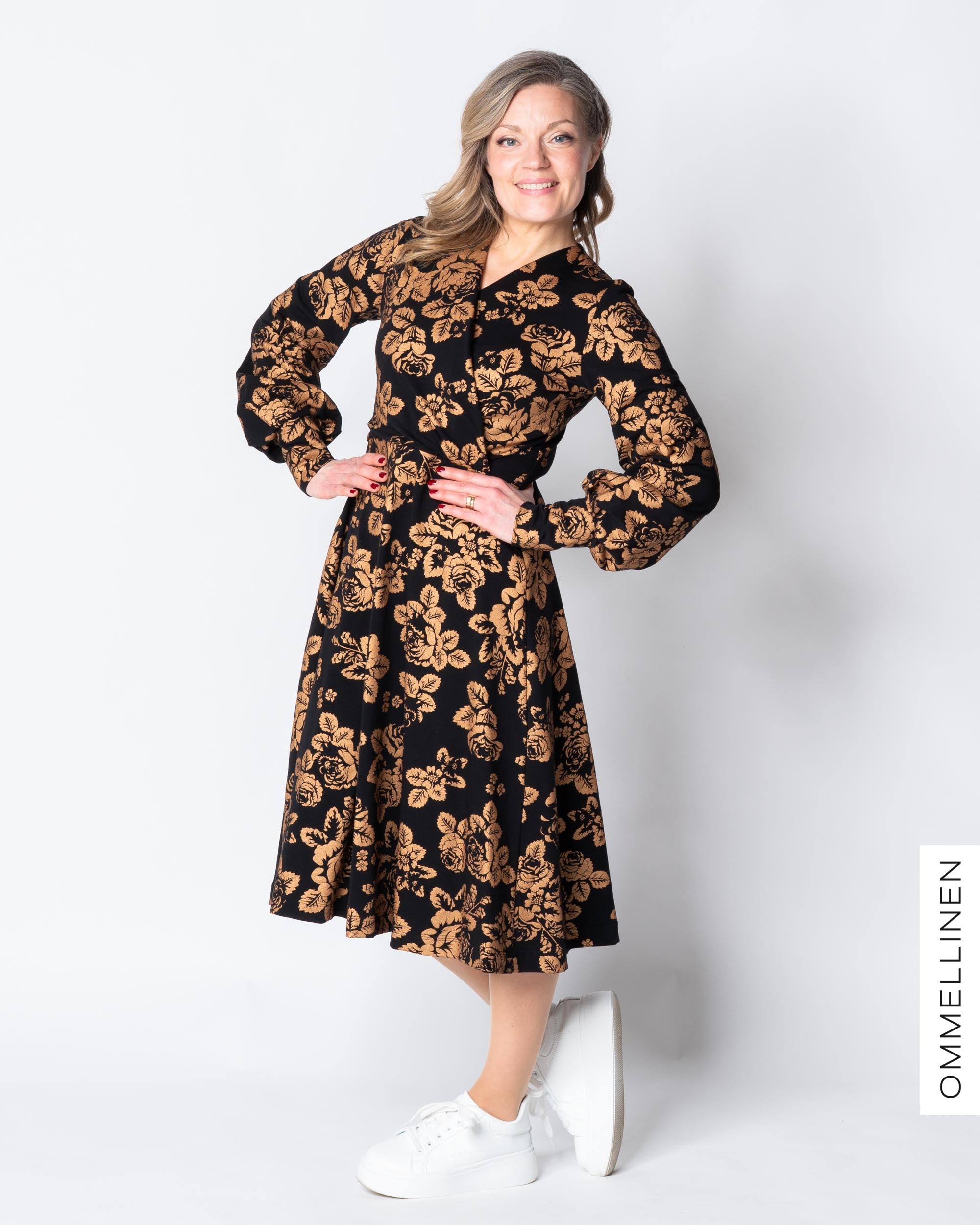 HELMI dress, Babushka Roses - copper