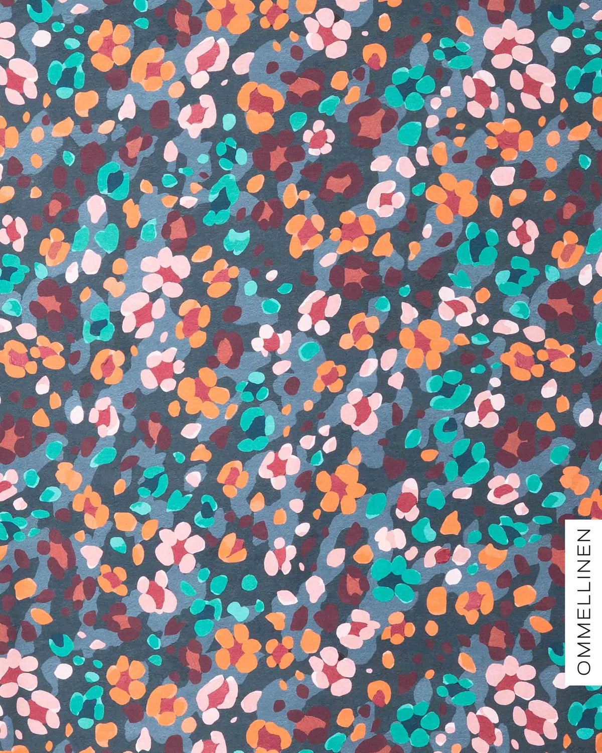 Jersey - PRE-CUT, Kukkaleopardi - multicolor