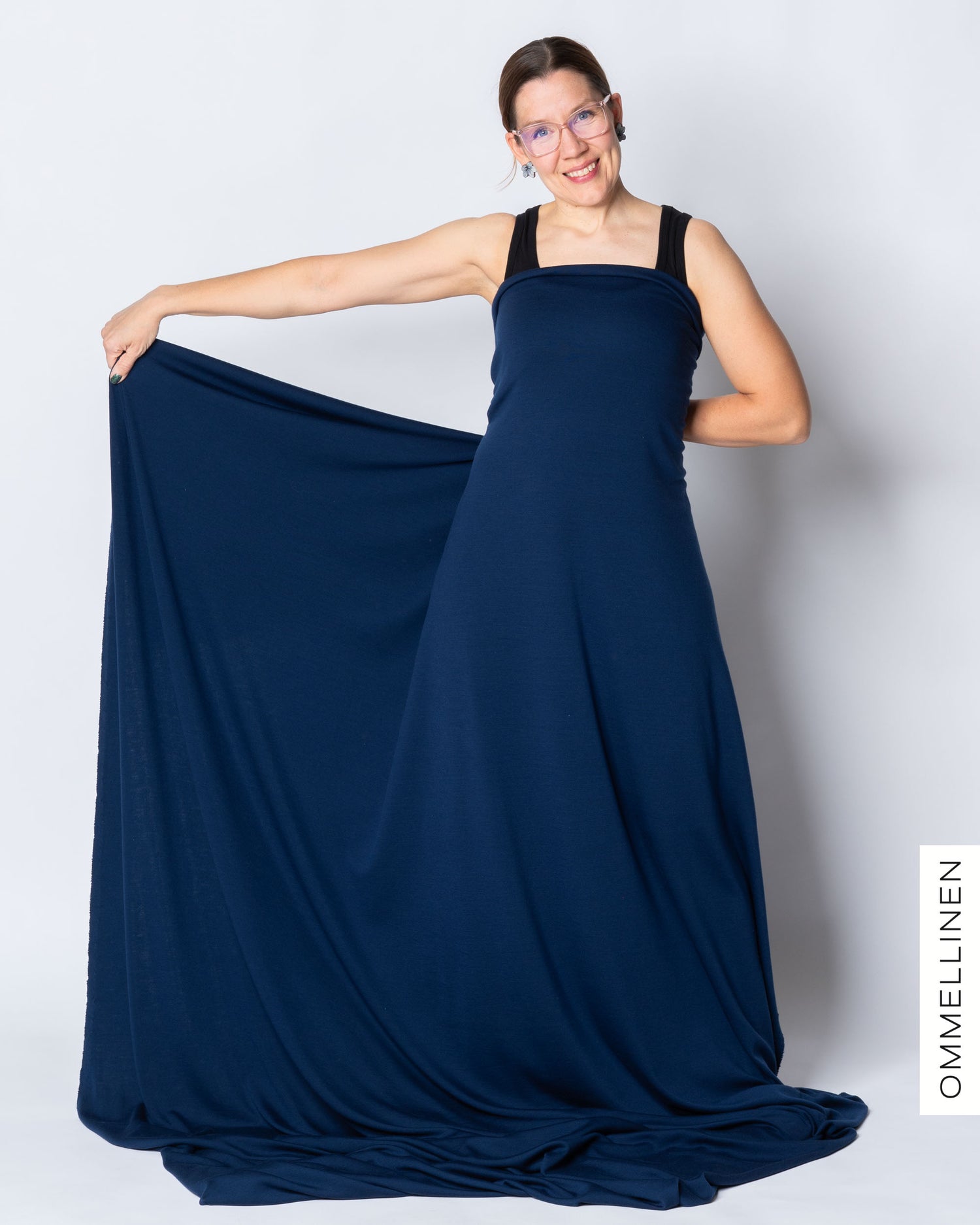 Merino wool, deep blue