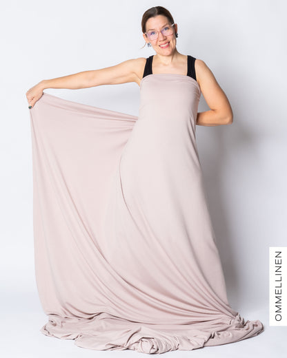 Embossed viscose knit, nude