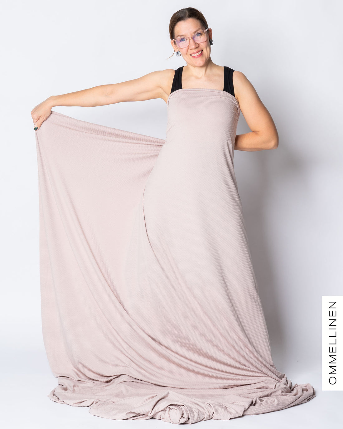 Embossed viscose knit - PRE-CUT, nude