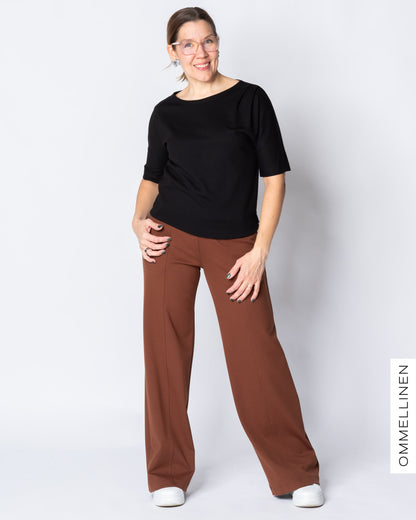 KANTTI pants - LONG LENGTH, brown