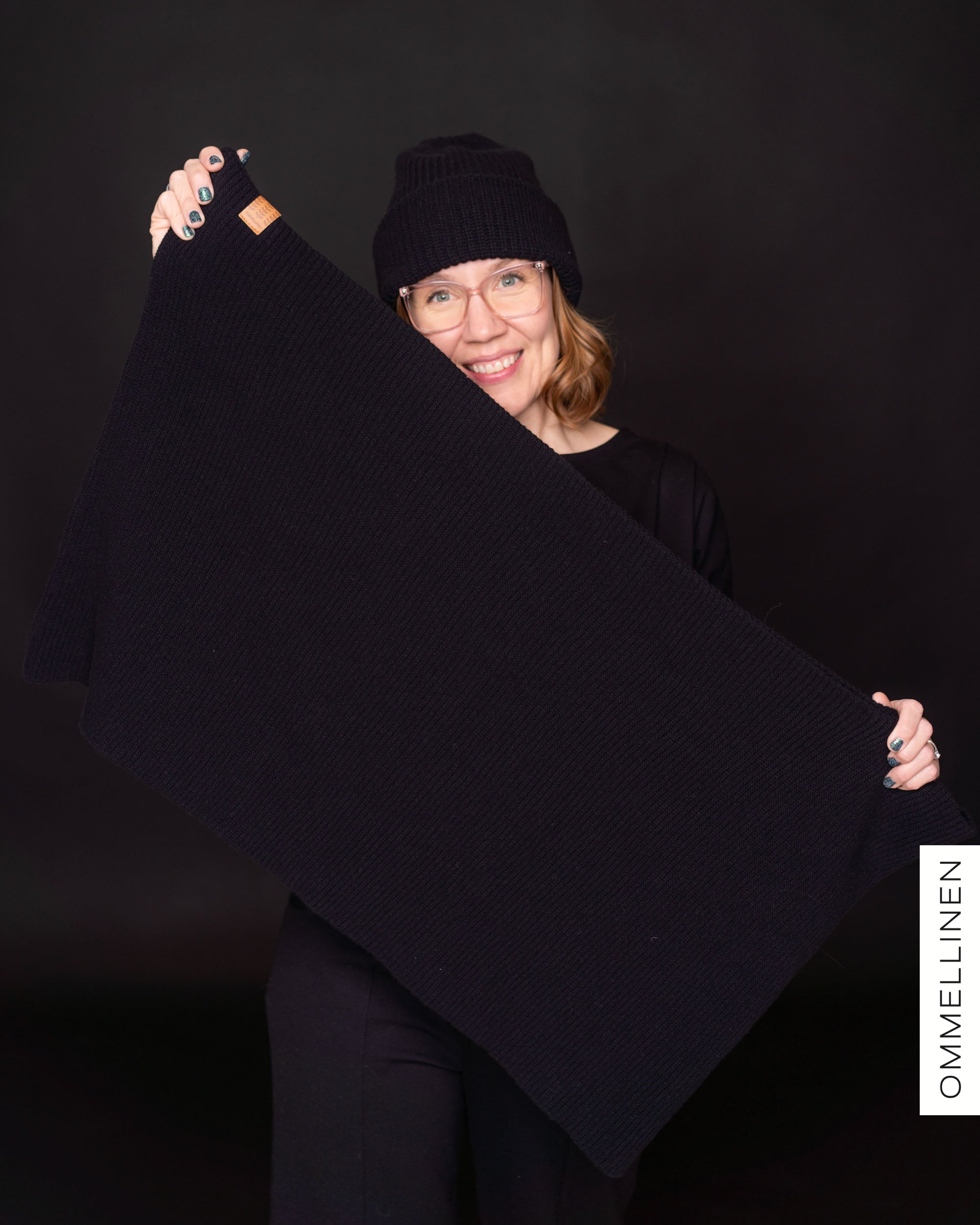 MAXI tube scarf, black