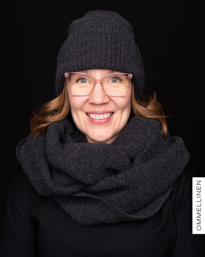 MAXI tube scarf, dark grey