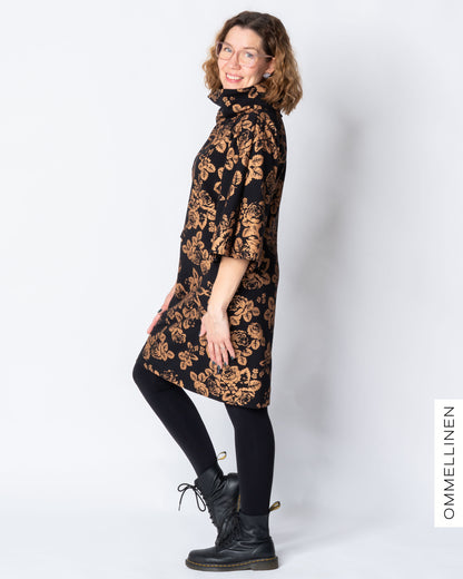 HULMU tunic, Babushka Roses - copper