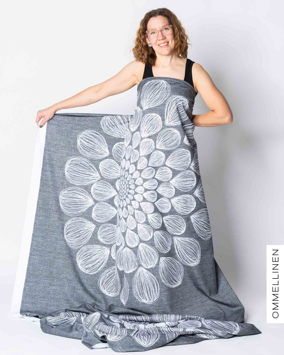 Cotton satin, Kaipuu - grey