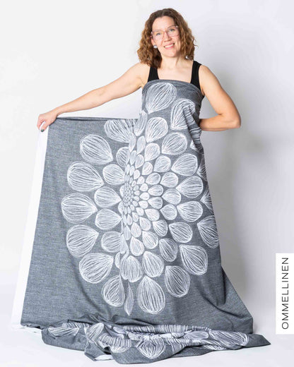 Cotton satin, Kaipuu - grey