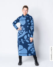 WOOL dress, Kaunotar - blue