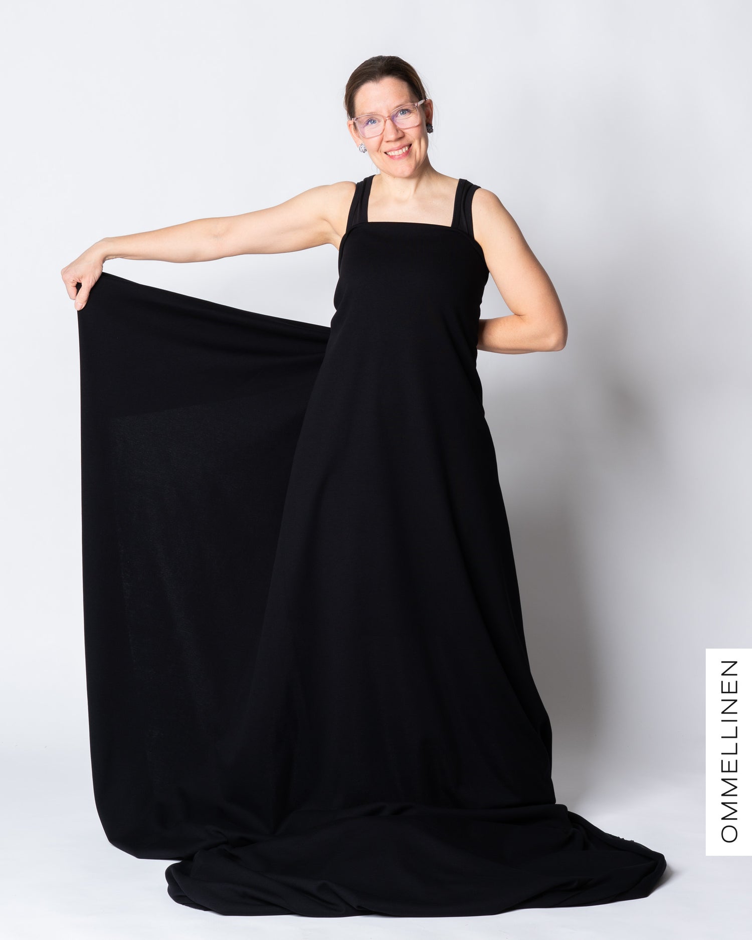 Organic cotton knit, black