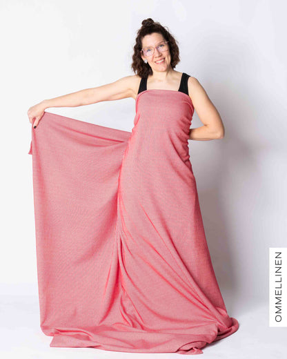 Stripe rib knit, red/white