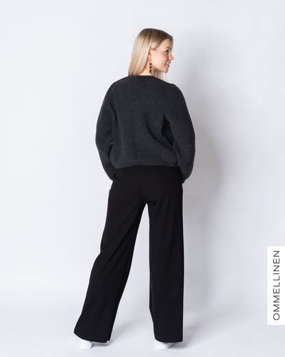 NEULE cardigan - merino, dark grey