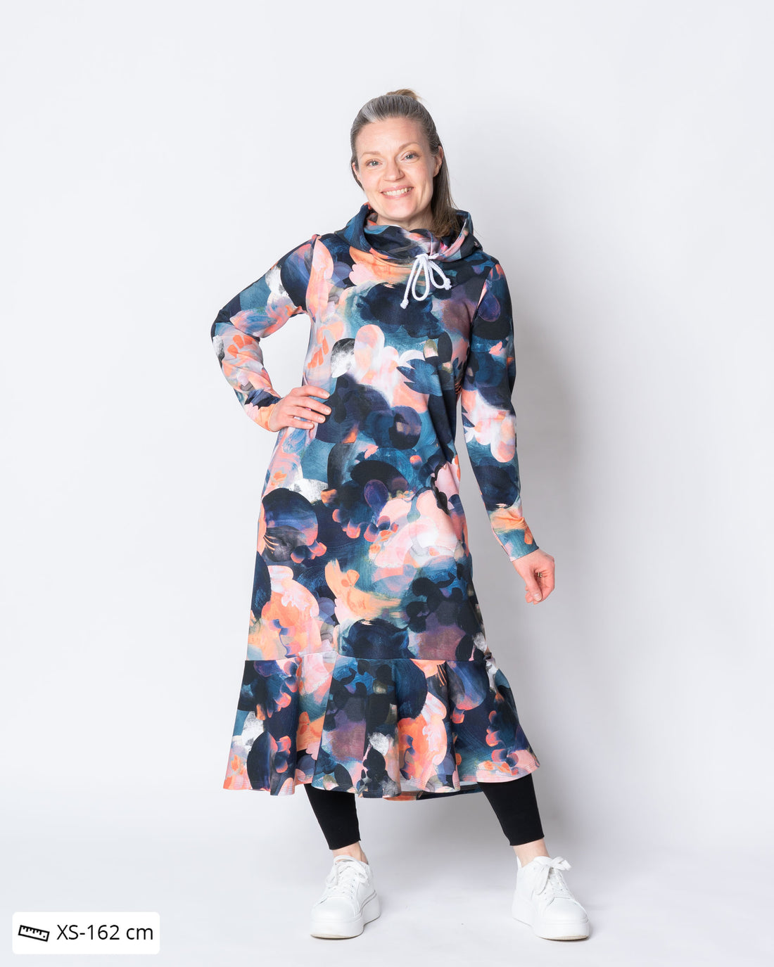 WHOOPS! HULMU hoodie, Hehku - blue/coral - XL