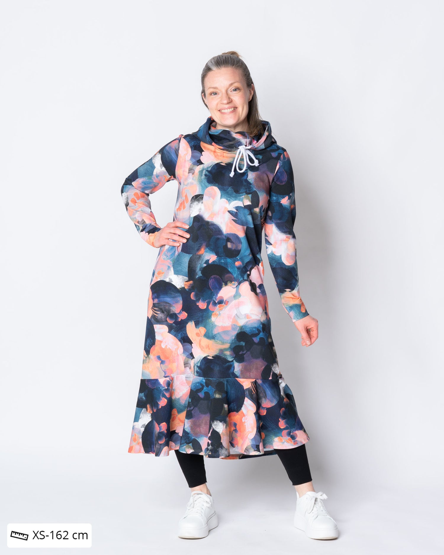 WHOOPS! HULMU hoodie, Hehku - blue/coral - XL