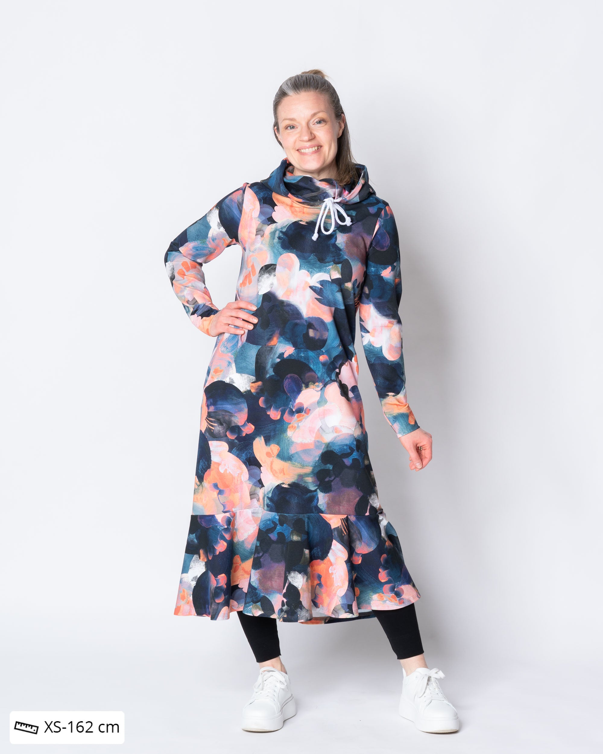 WHOOPS! HULMU hoodie, Hehku - blue/coral - XL