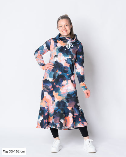 WHOOPS! HULMU hoodie, Hehku - blue/coral - XL