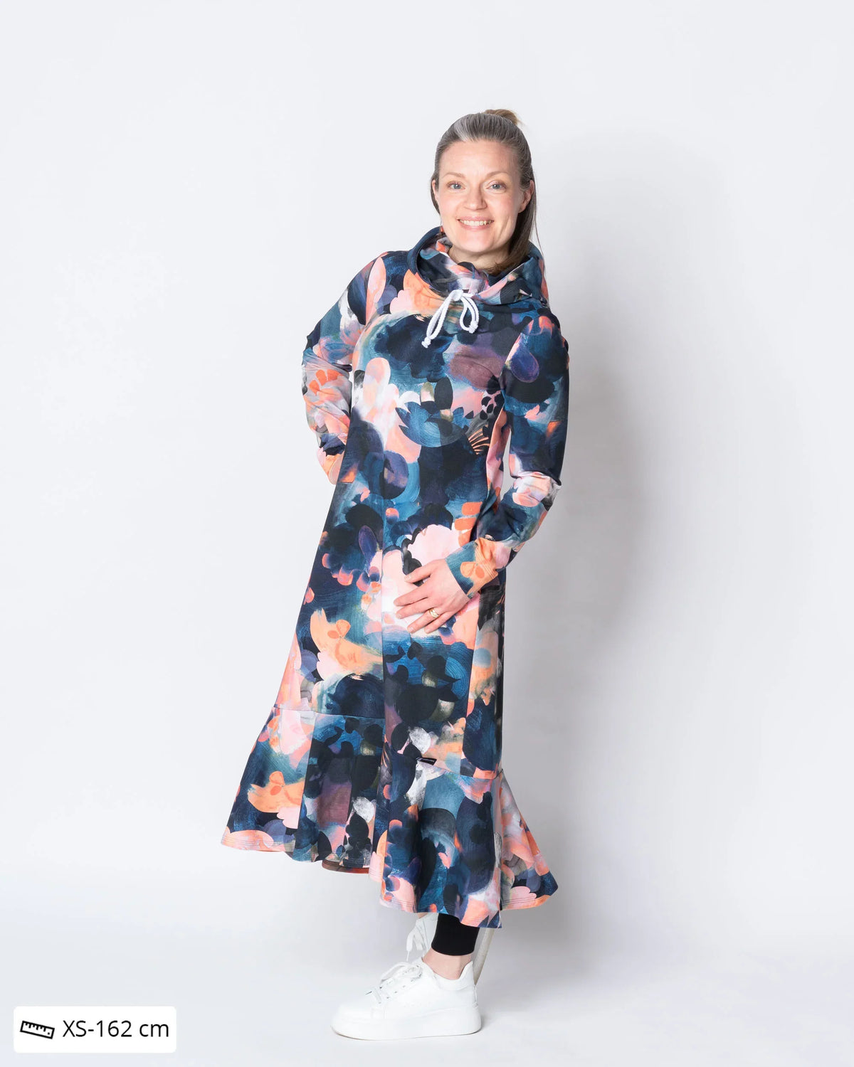 WHOOPS! HULMU hoodie, Hehku - blue/coral - XL