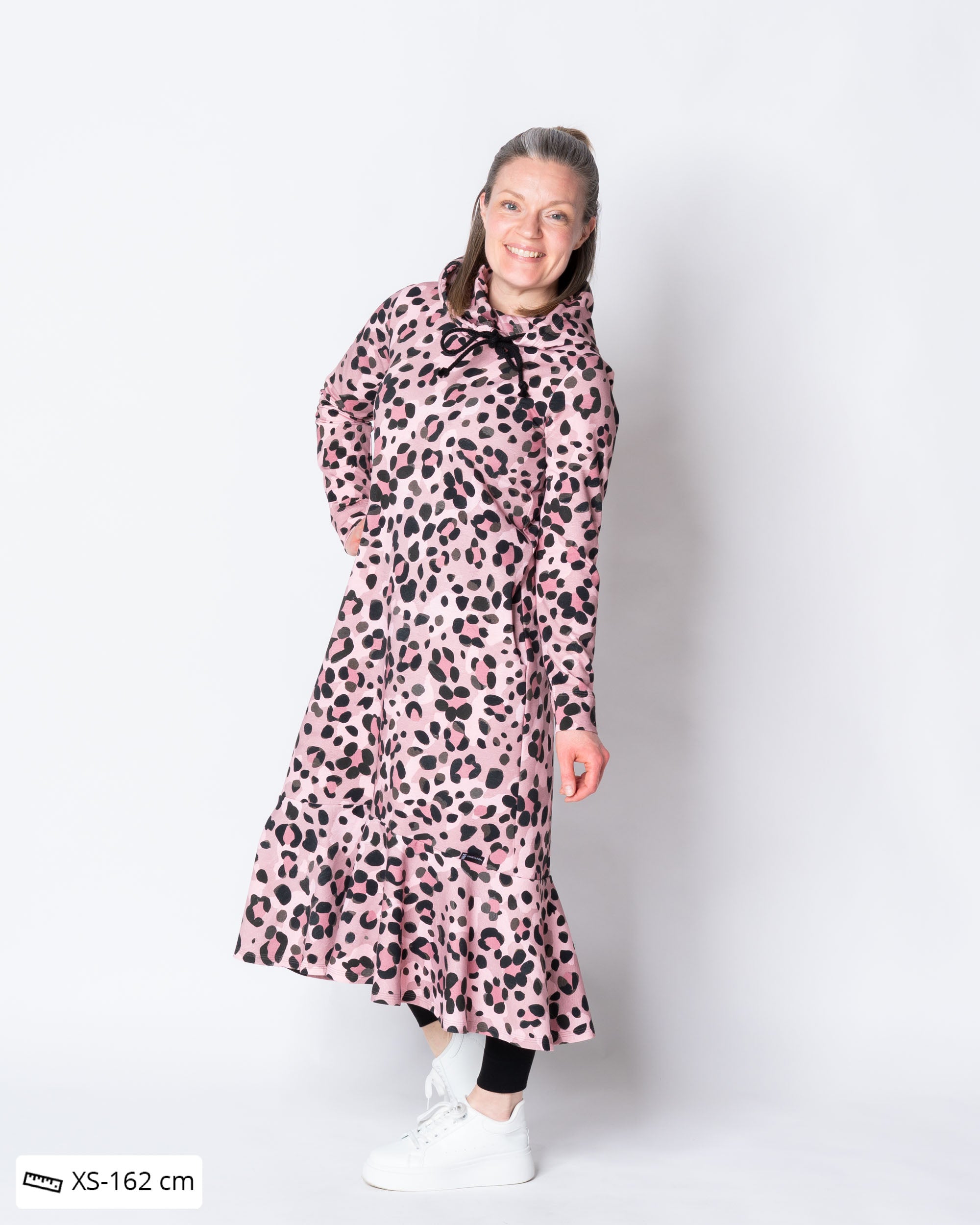 HULMU hoodie, Kukkaleopardi - light pink