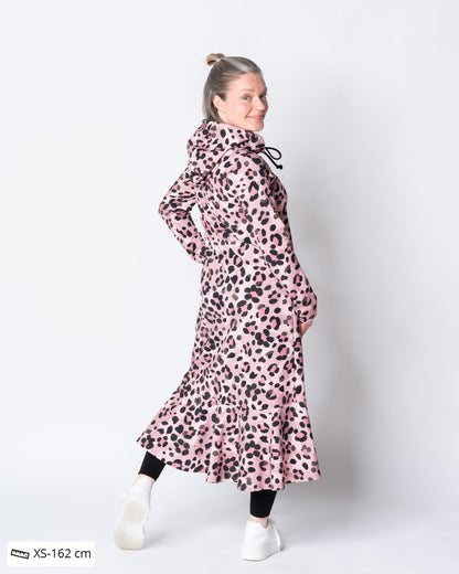 HULMU hoodie, Kukkaleopardi - light pink