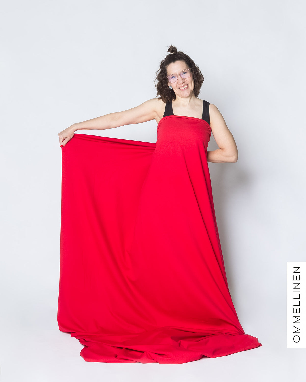 Punto knit, bright red