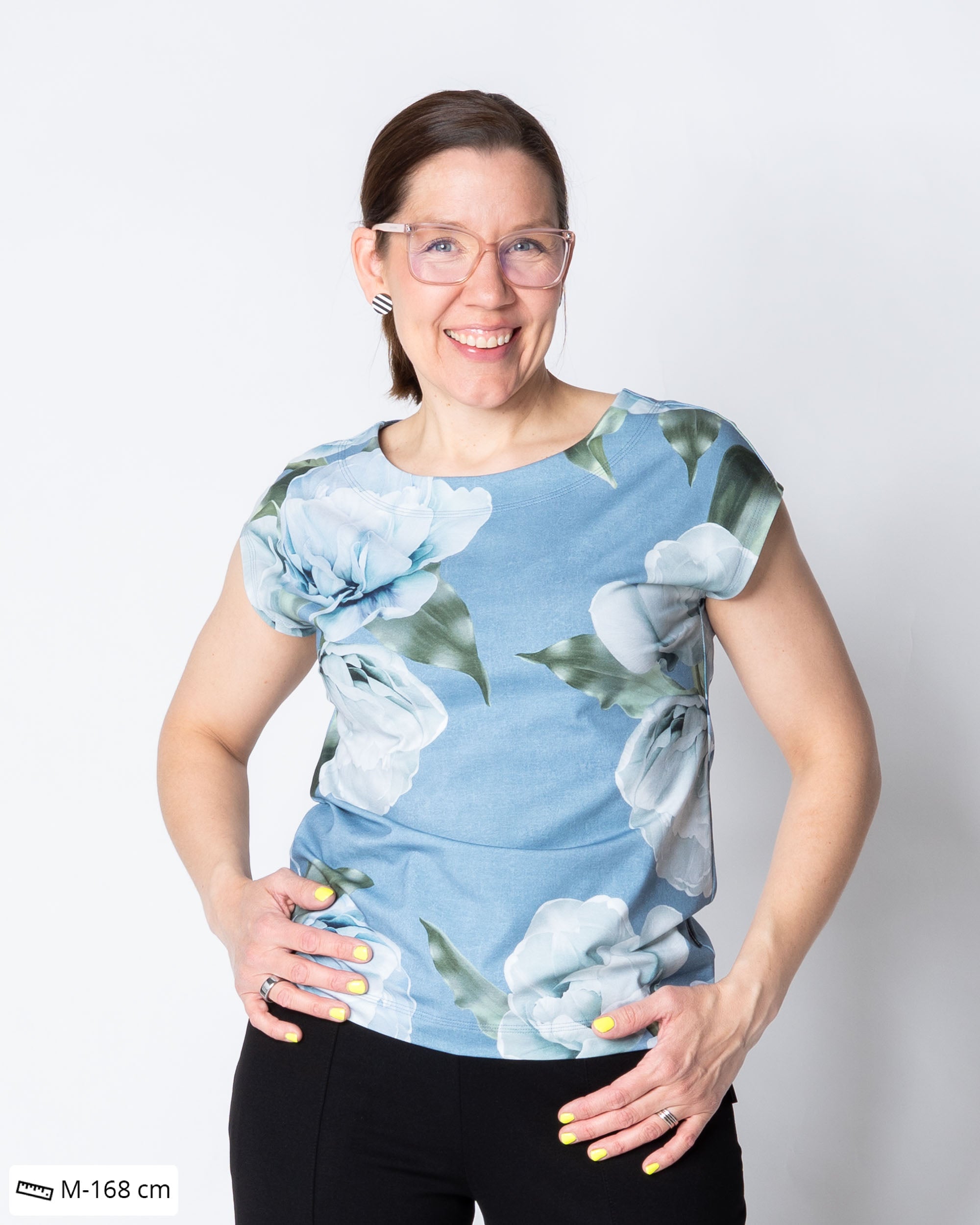 LEMPI t-shirt, La Belle continuous - light blue