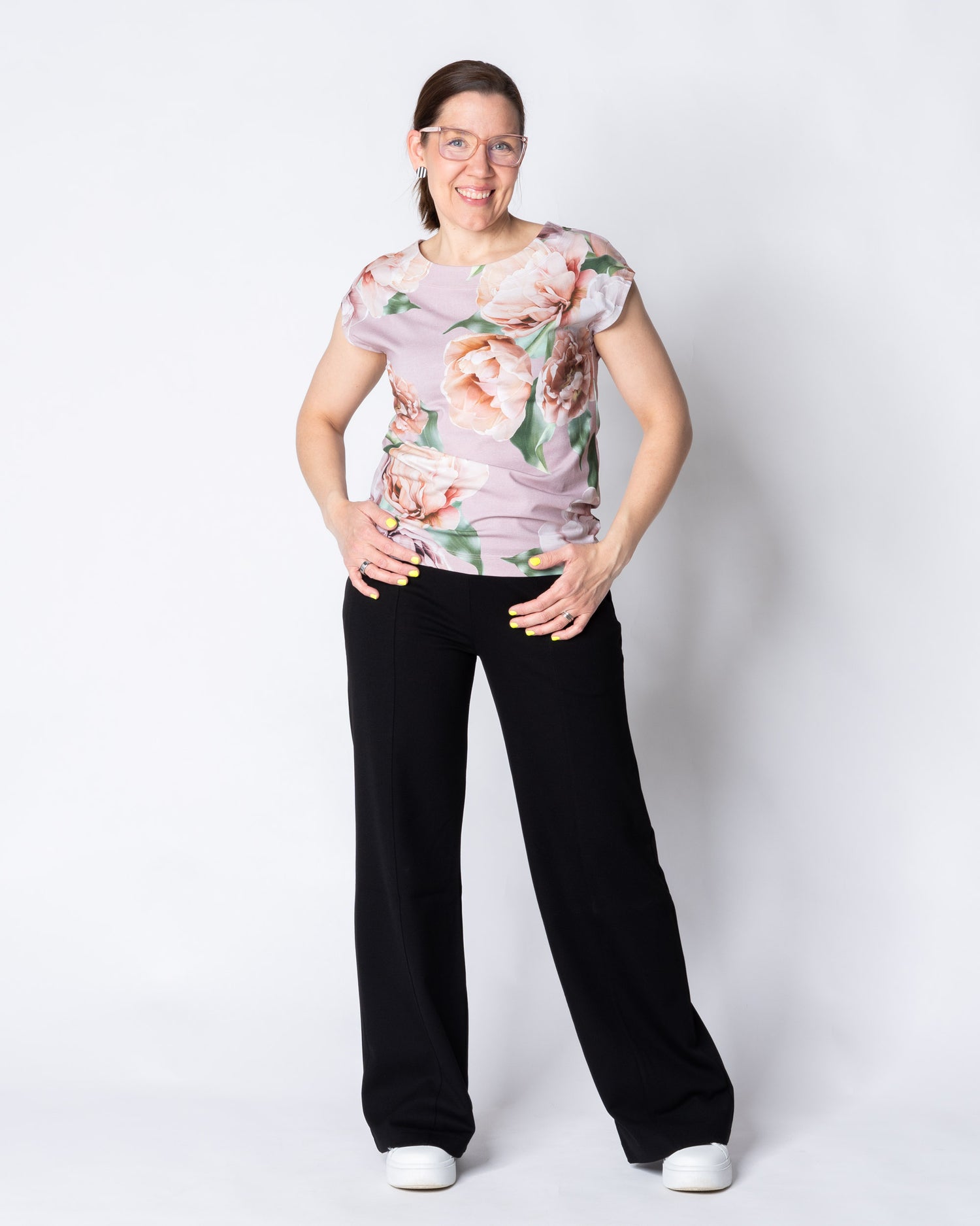 WHOOPS! LEMPI t-shirt, La Belle continuous - old rose - 2XL