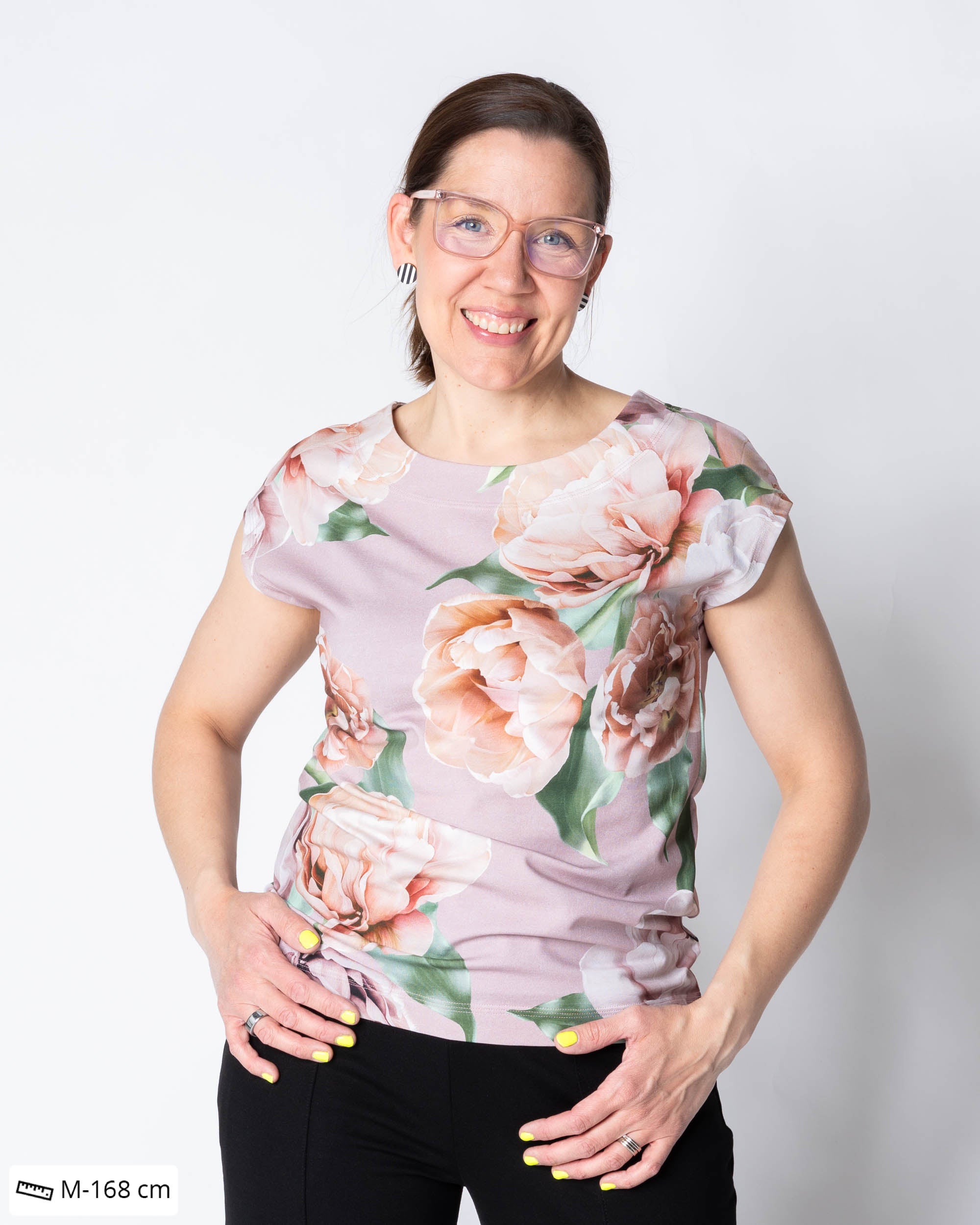 WHOOPS! LEMPI t-shirt, La Belle continuous - old rose - 2XL