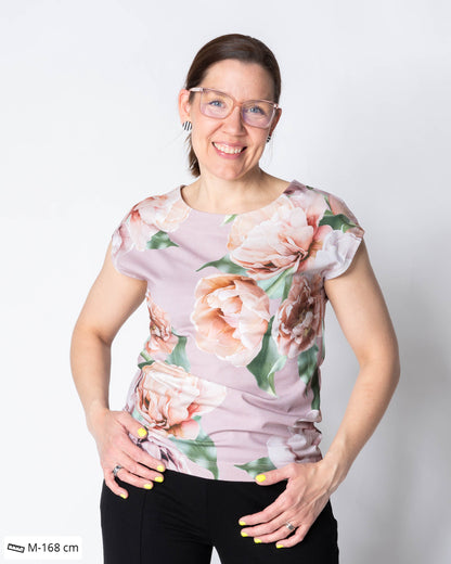 WHOOPS! LEMPI t-shirt, La Belle continuous - old rose - 2XL
