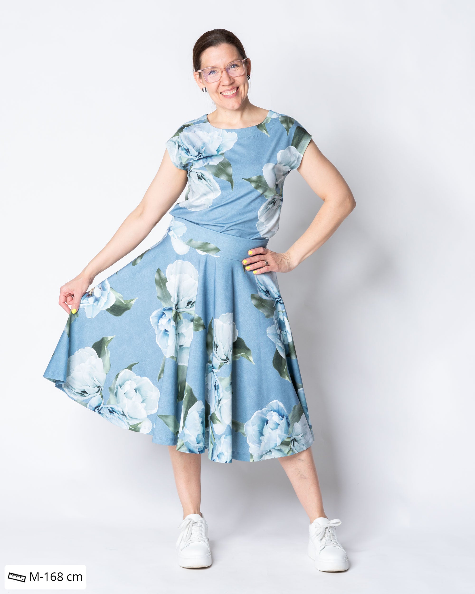 WHOOPS! BELL skirt, La Belle continuous - light blue - M