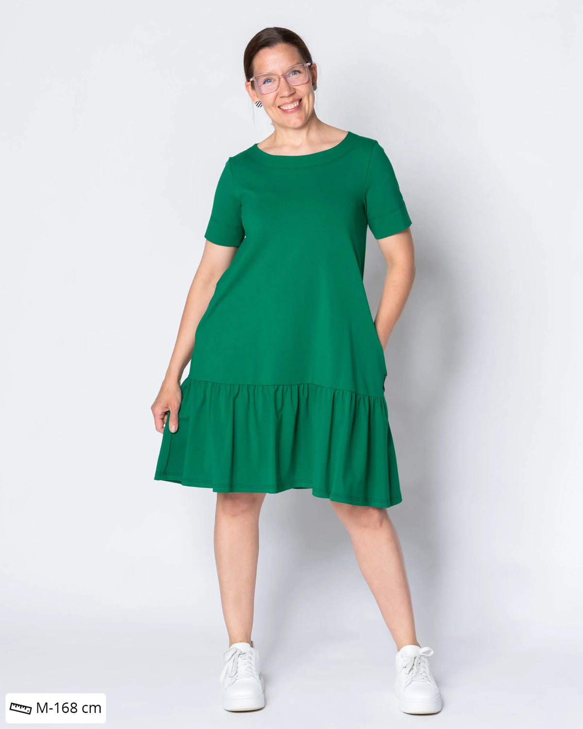 FRILLA dress - short, green