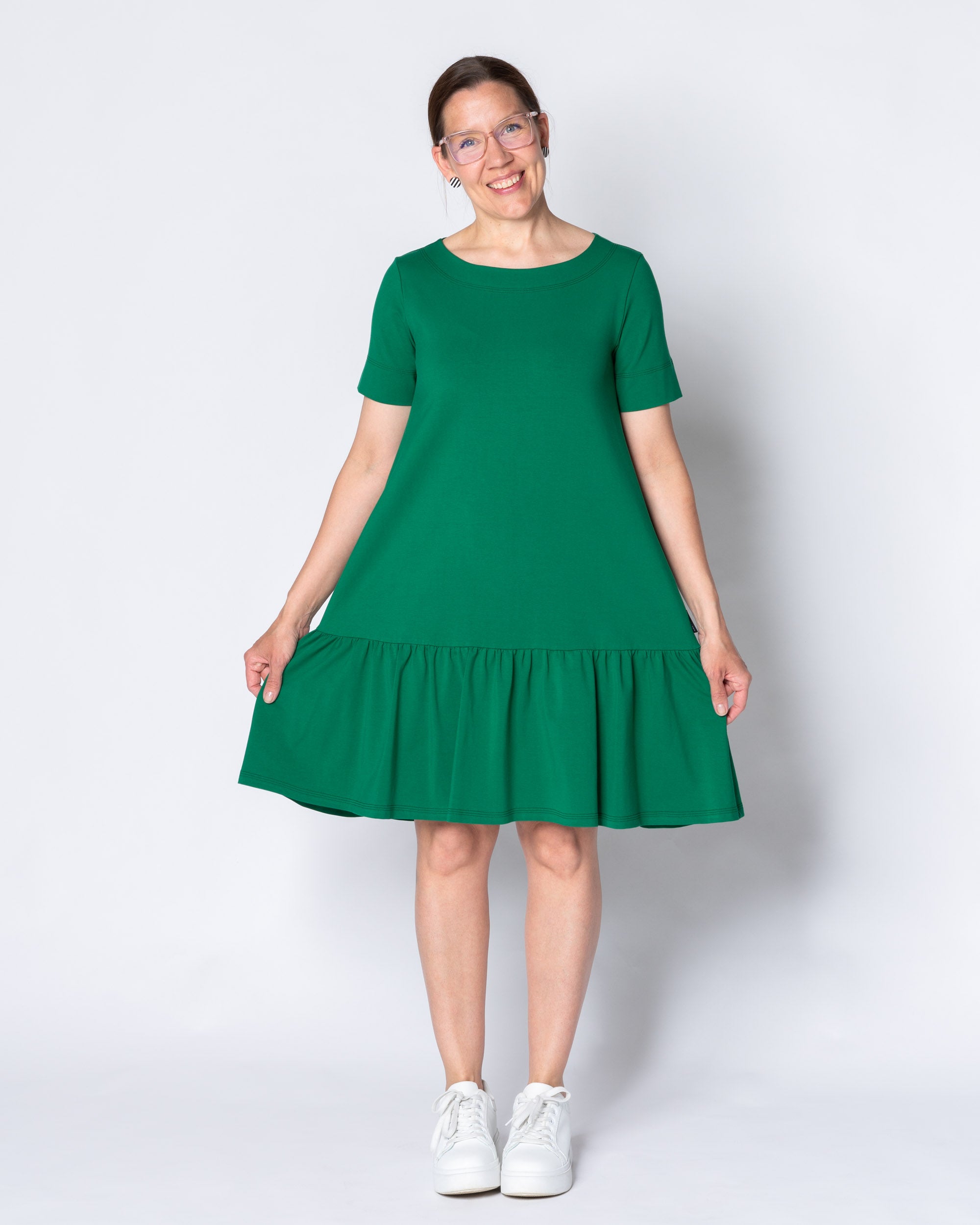 FRILLA dress - short, green
