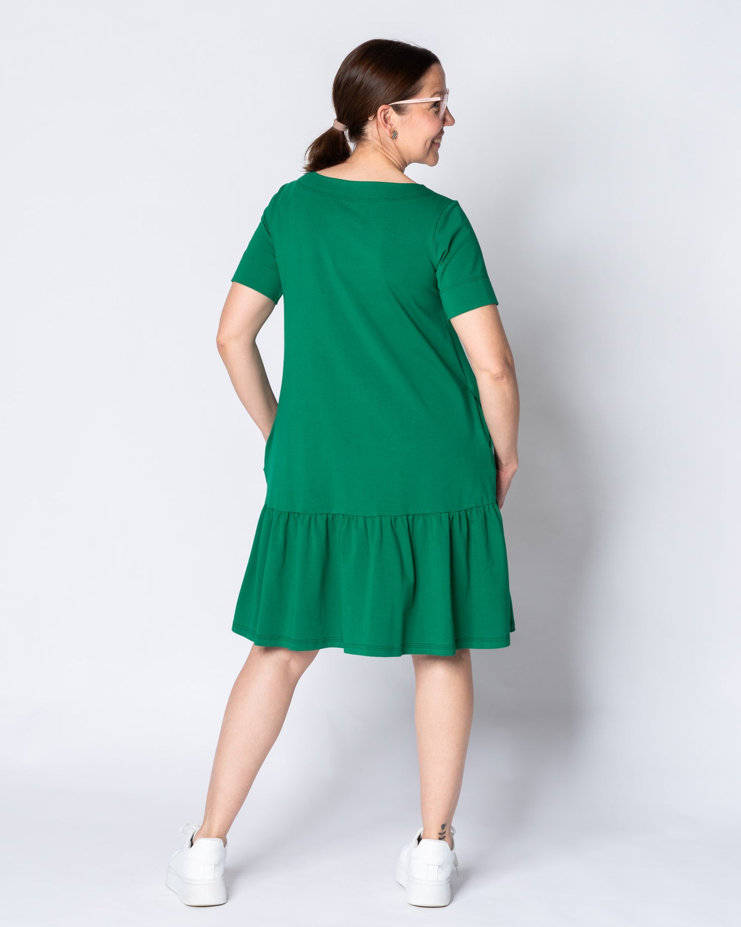 FRILLA dress - short, green