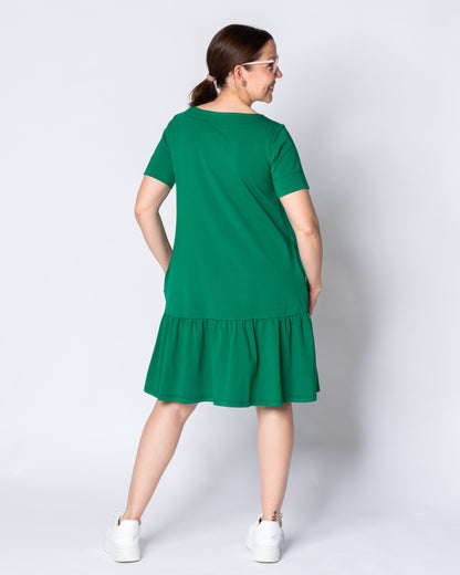 FRILLA dress - short, green