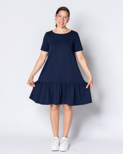 WHOOPS! FRILLA dress - short, blue - 3XL